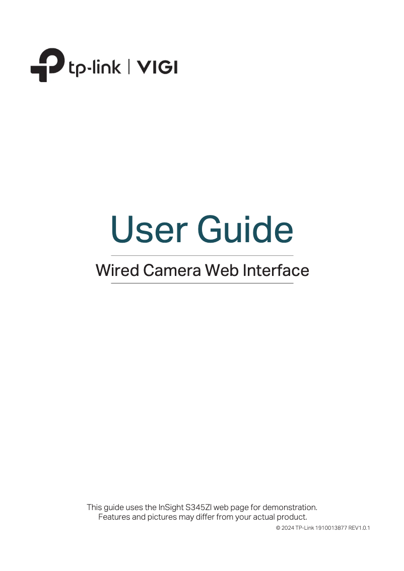 Page 1 of the manual User Manual TP-Link VIGI C250