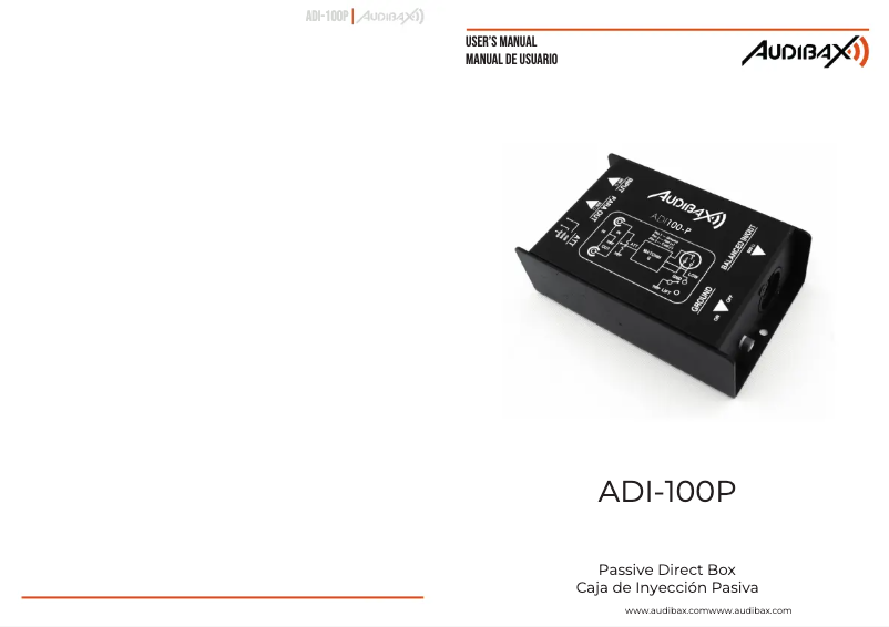 First page image of the manual for ADI-100P