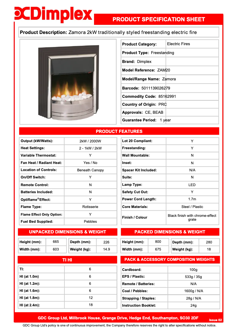 First page image of the manual for ZAM20