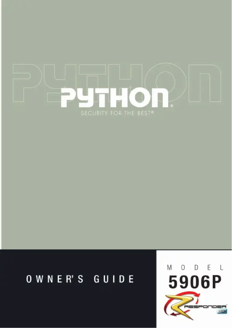Page 1 of the manual User Manual Python 7654P