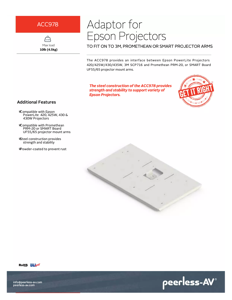 First page image of the manual for ACC978