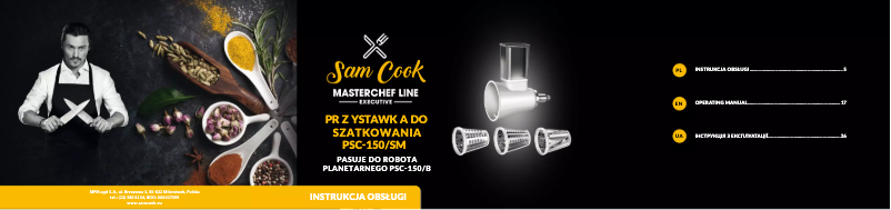 Page 1 of the manual User Manual Sam Cook PSC-150/SM