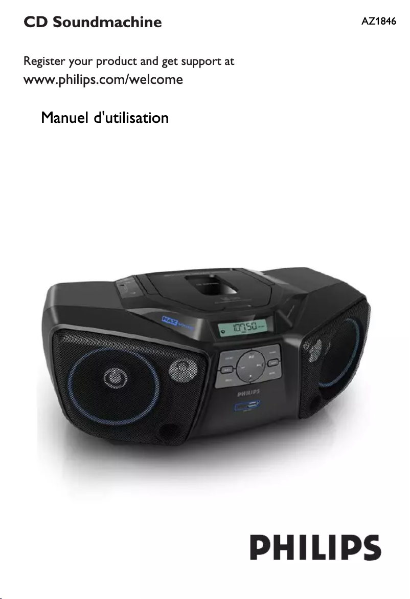 Page 1 of the manual User Manual Philips AZ1846