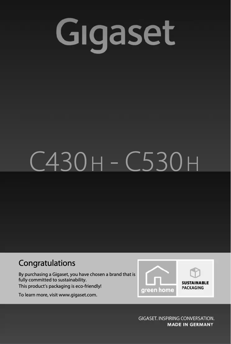 First page image of the manual for C430H