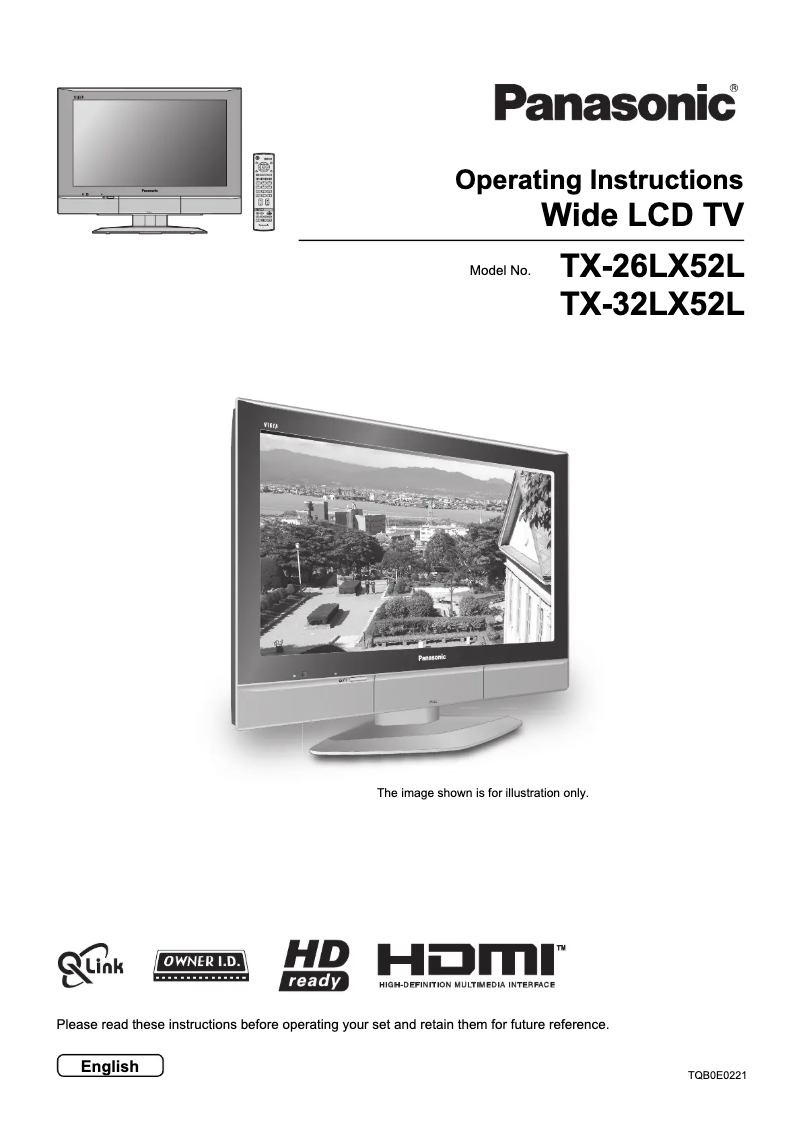 Page 1 of the manual User Manual Panasonic TX-26LX52L