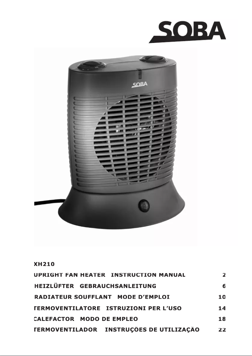 First page image of the manual for XH210