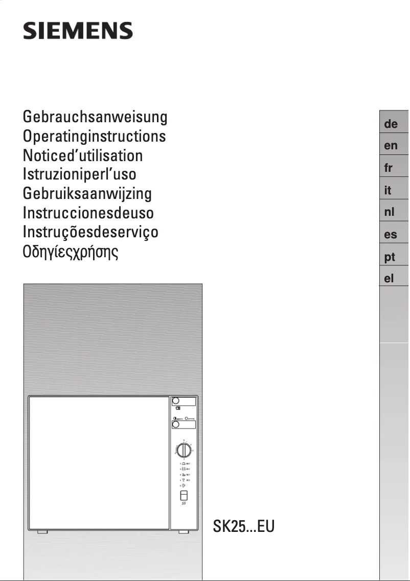 First page image of the manual for SK25210EU
