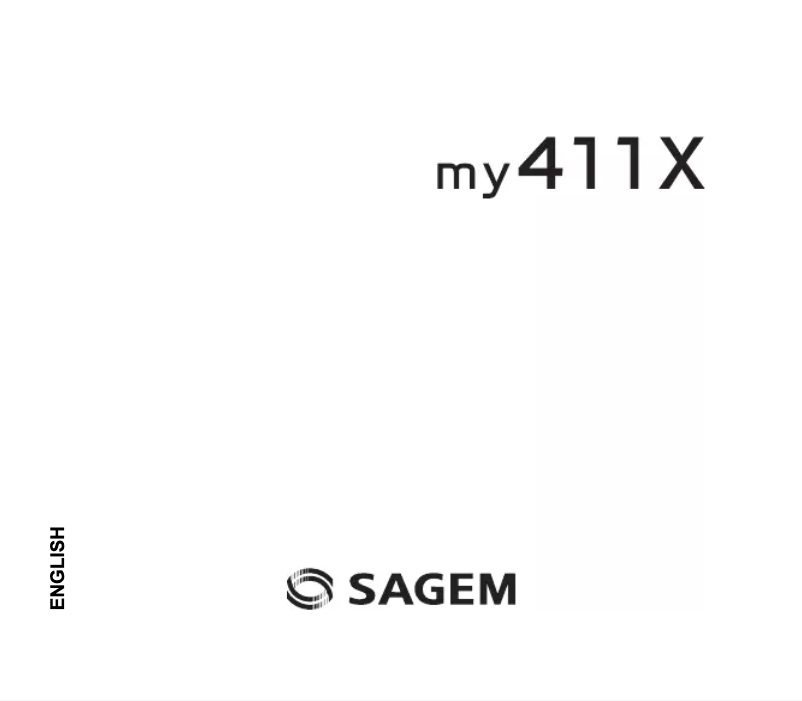 Page 1 of the manual User Manual Sagem MY411V