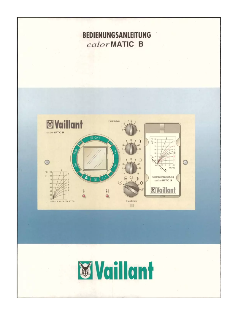 First page image of the manual for CalorMATIC B