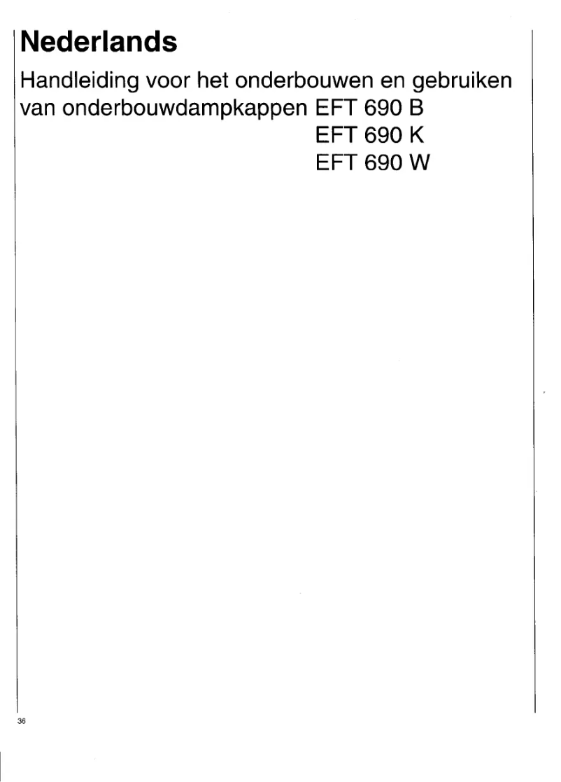 Page 1 of the manual User Manual Electrolux EFT 690K