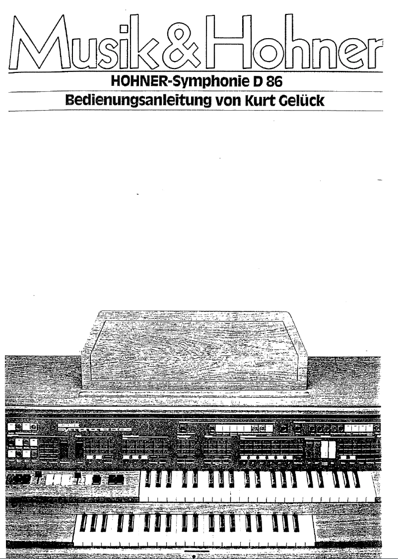 Page 1 of the manual User Manual Hohner Symphonie D86