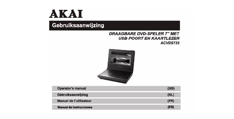 First page image of the manual for ACVDS725