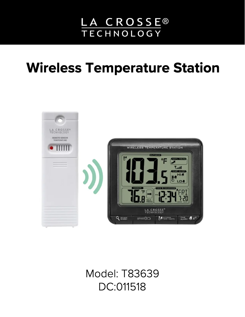 First page image of the manual for T83639