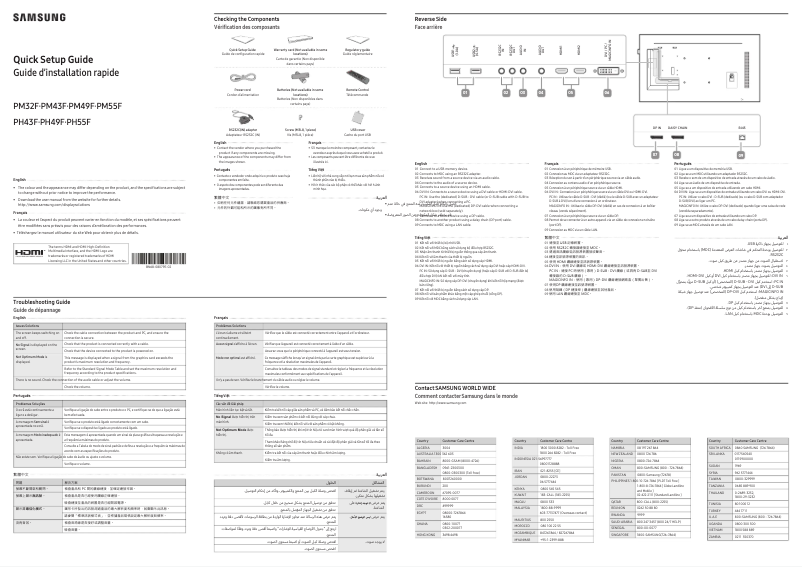 Page 1 of the manual Installation Guide Samsung PM49F