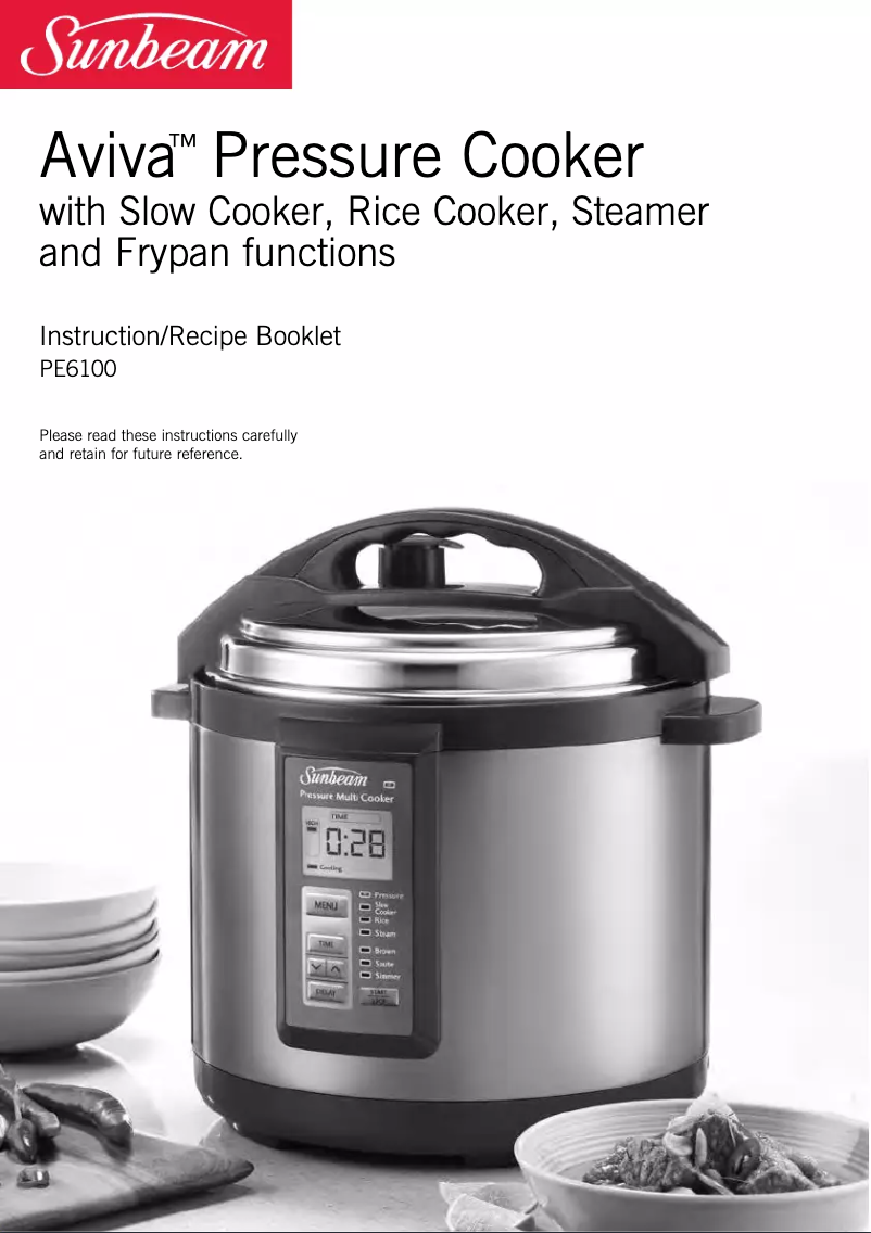 First page image of the manual for Aviva PE6100