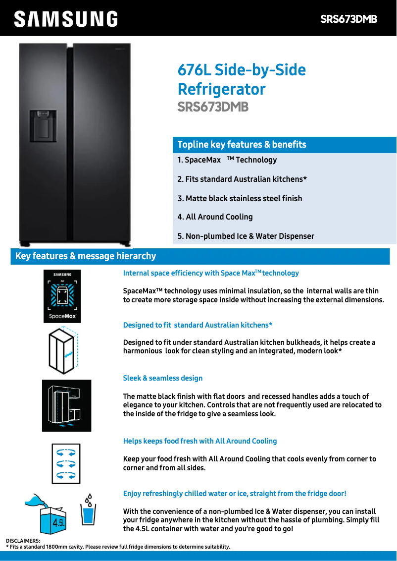 First page image of the manual for SRS673DMB