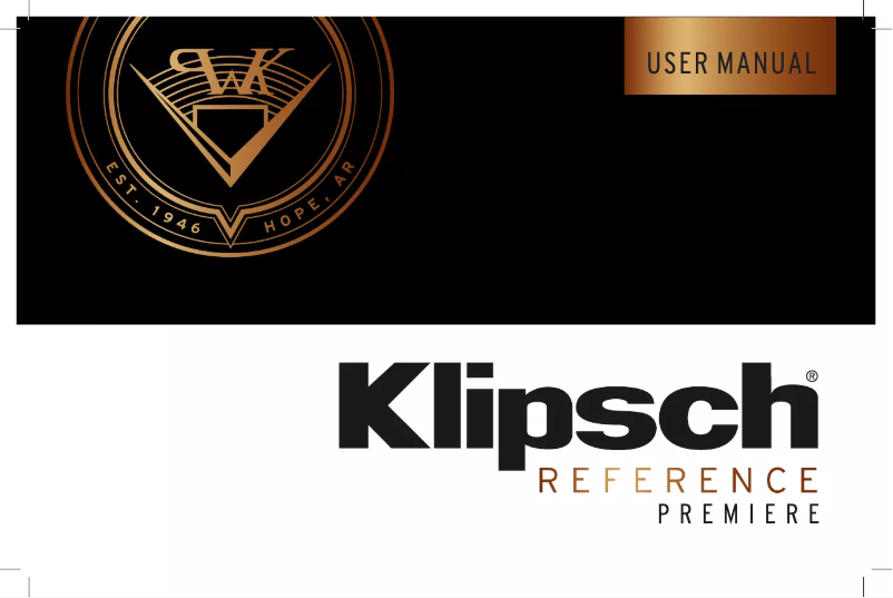 Page 1 of the manual User Manual Klipsch Reference Premiere RP-8060FA