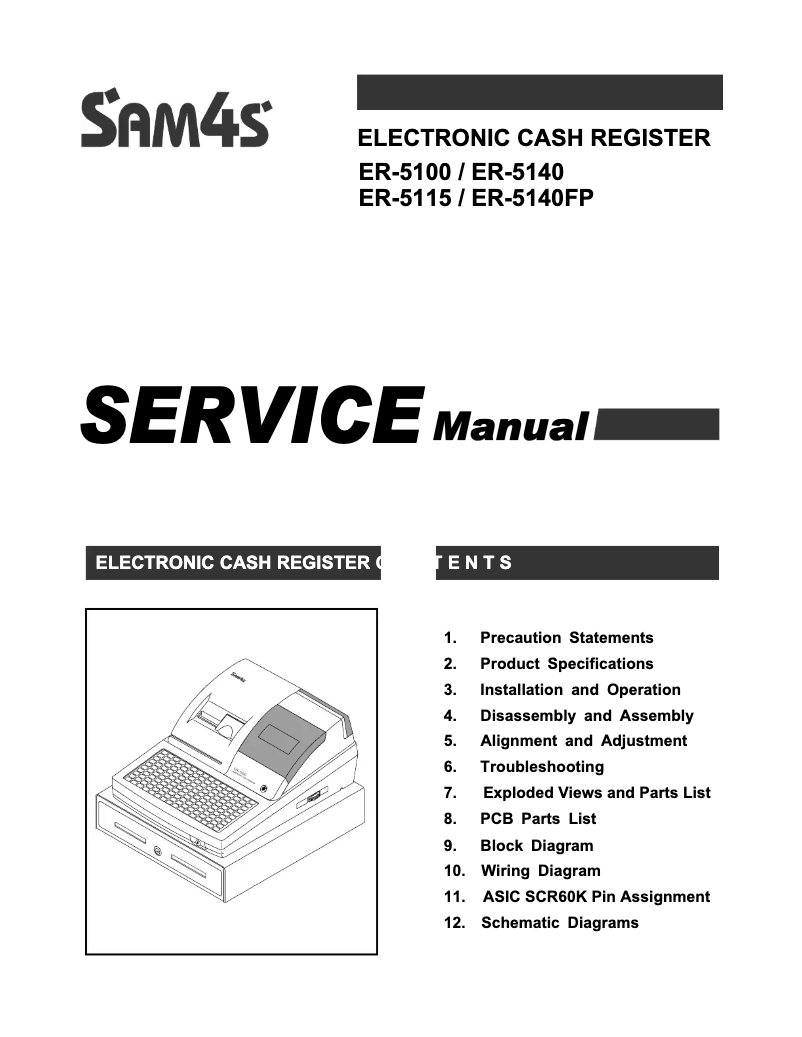 Page 1 of the manual User Manual Sam4S ER-5140FP