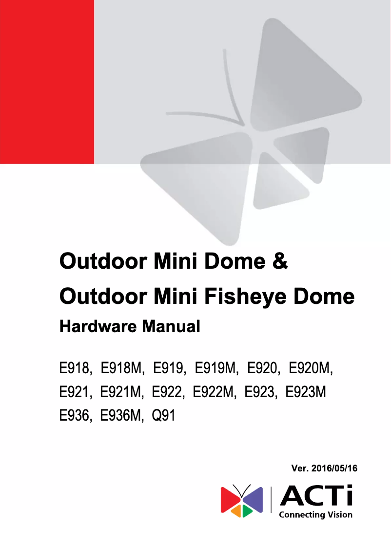 First page image of the manual for E922M