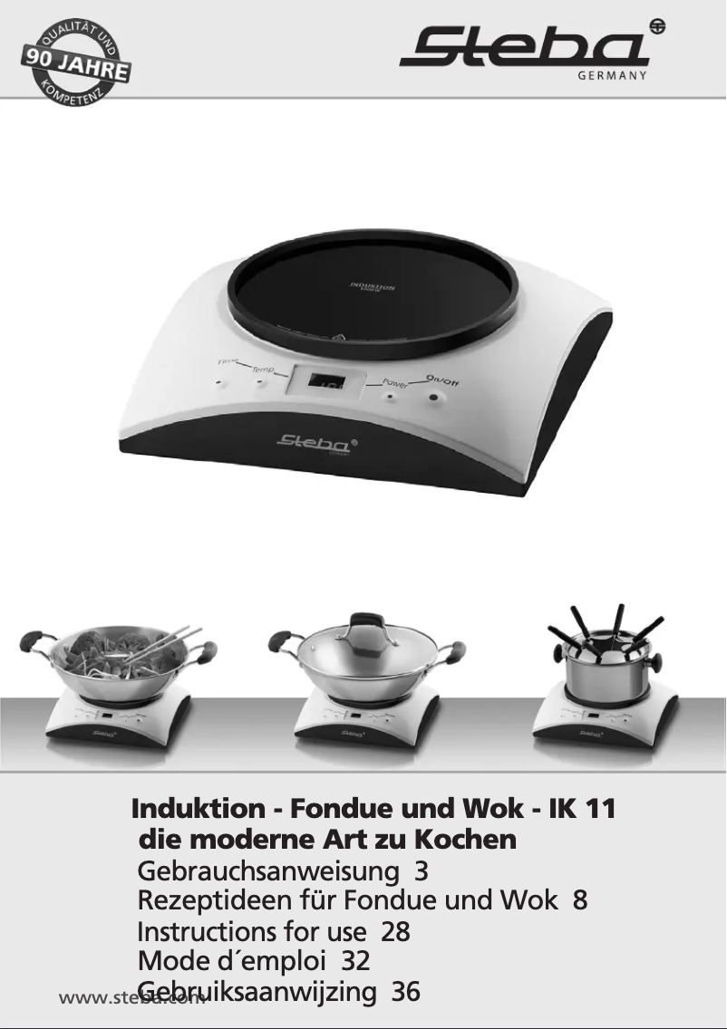 Page 1 of the manual User Manual Steba IK 11 S