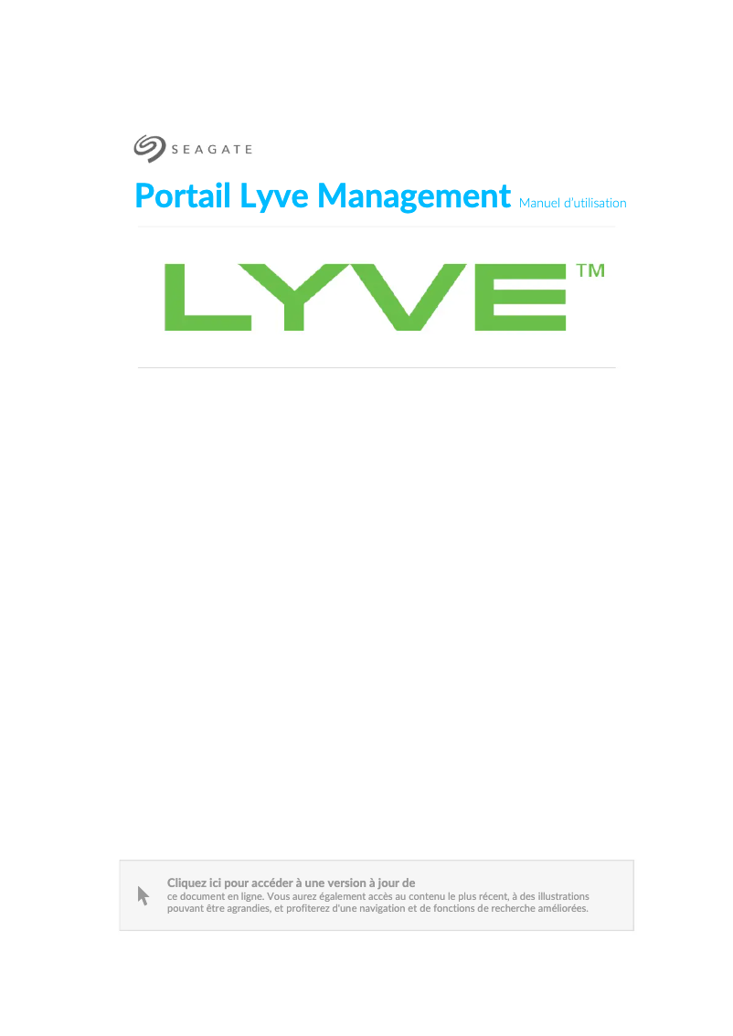 First page image of the manual for Lyve Mobile Mount