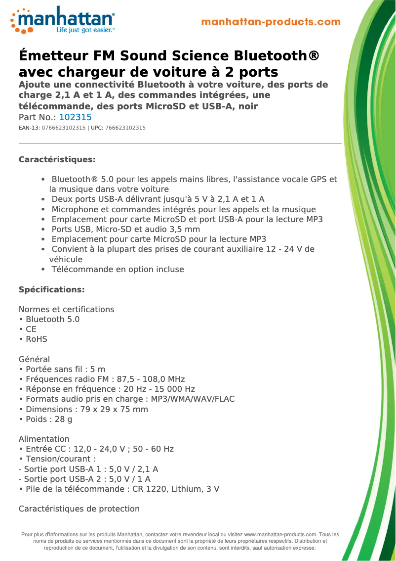 First page image of the manual for 102315