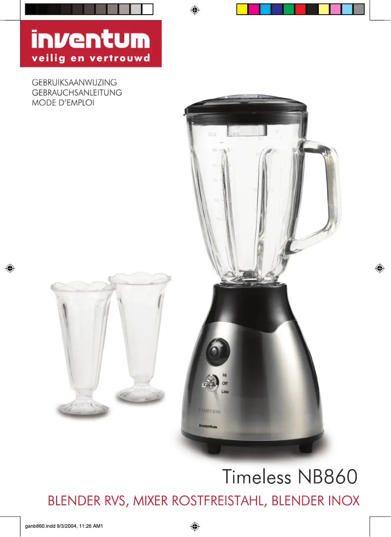 First page image of the manual for NB860