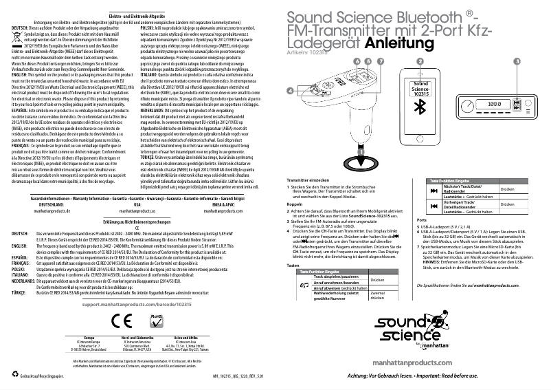 First page image of the manual for 102315