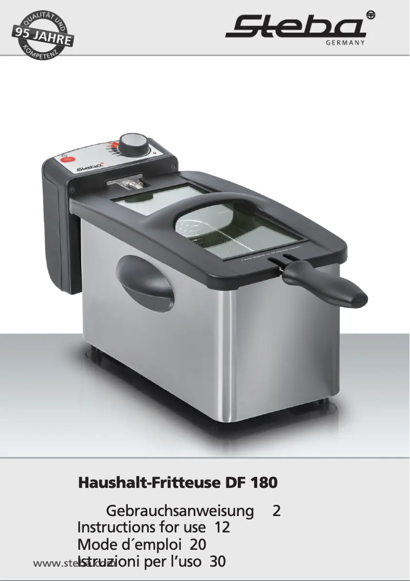 First page image of the manual for DF 180