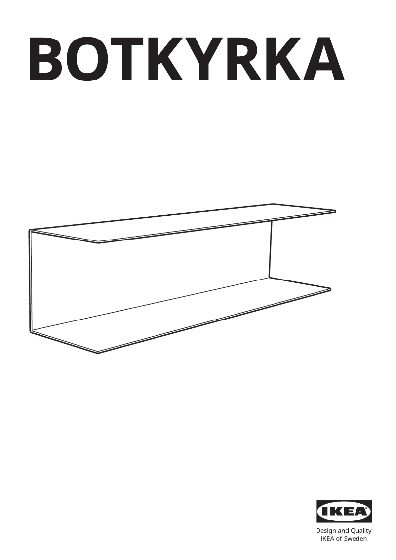 Page 1 of the manual User Manual Ikea BOTKYRKA 202.797.32