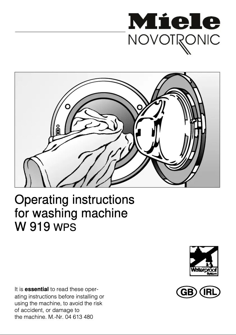 First page image of the manual for Novotronic W 919