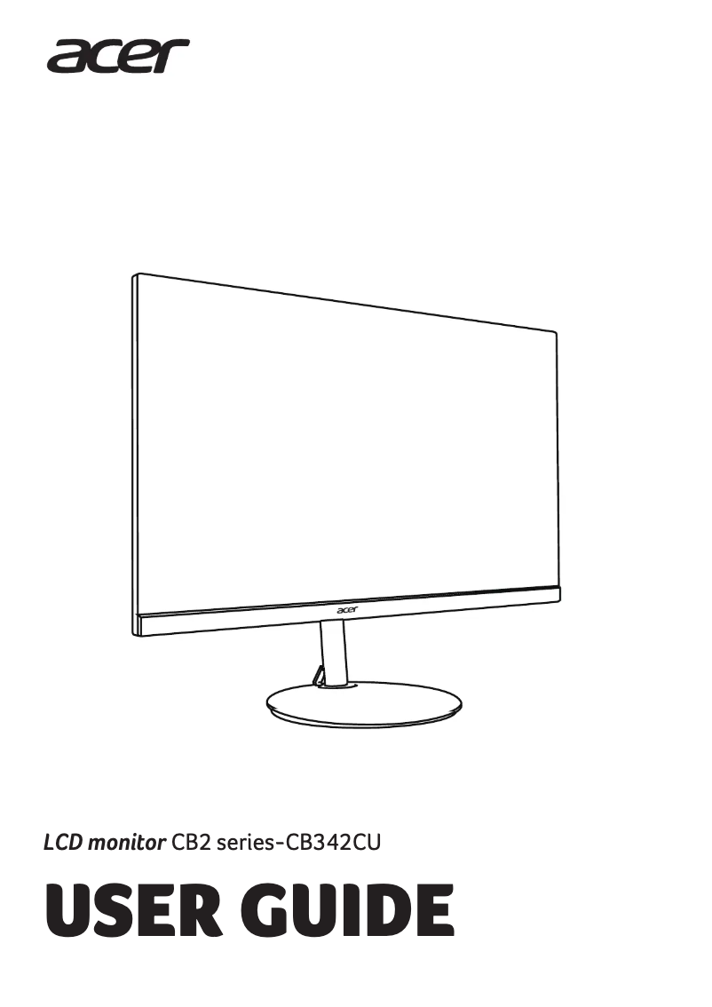 First page image of the manual for CB342CU