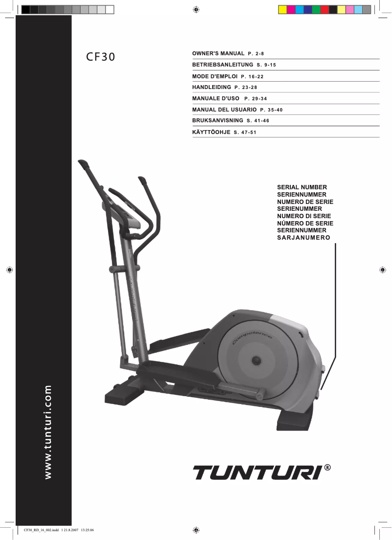 First page image of the manual for CF30