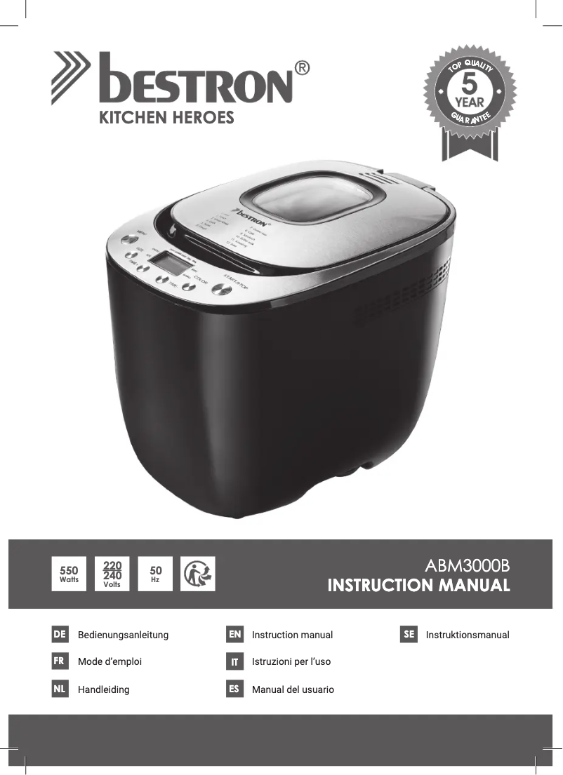 First page image of the manual for ABM3000B