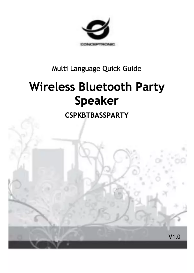 First page image of the manual for CSPKBTBASSPARTY