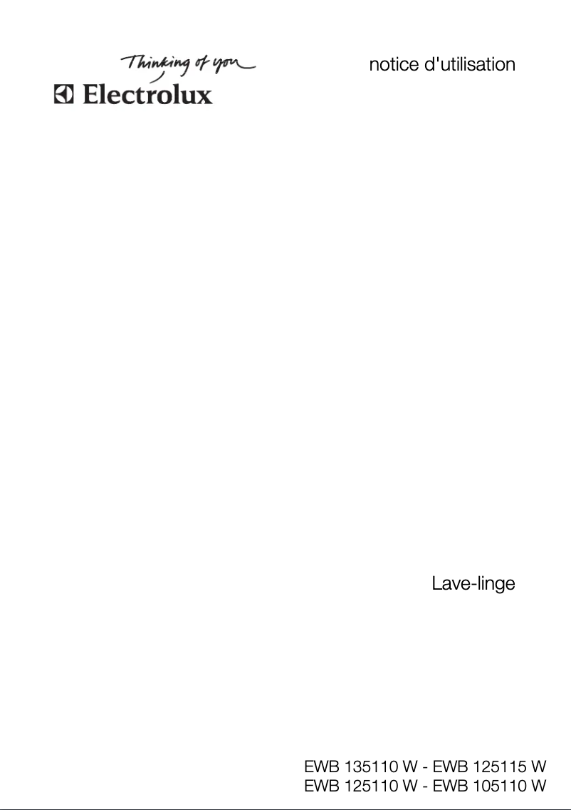 Page 1 of the manual User Manual Electrolux EWB125110W