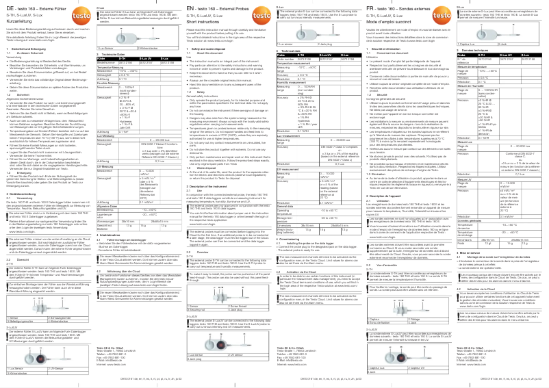 First page image of the manual for 160