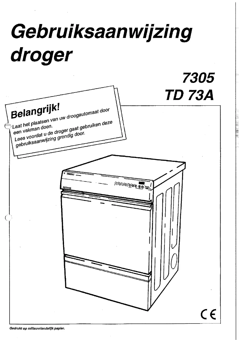 First page image of the manual for TD7305
