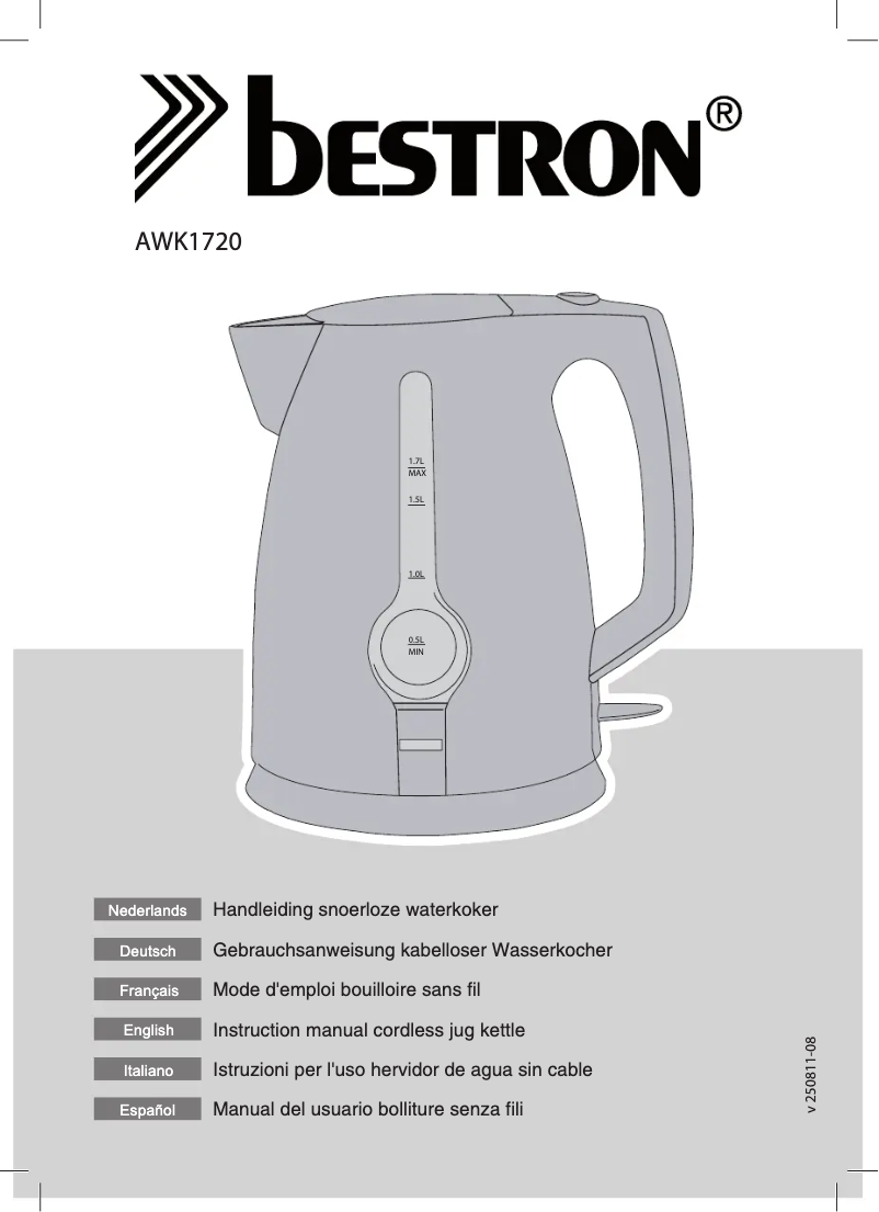 First page image of the manual for AWK1720