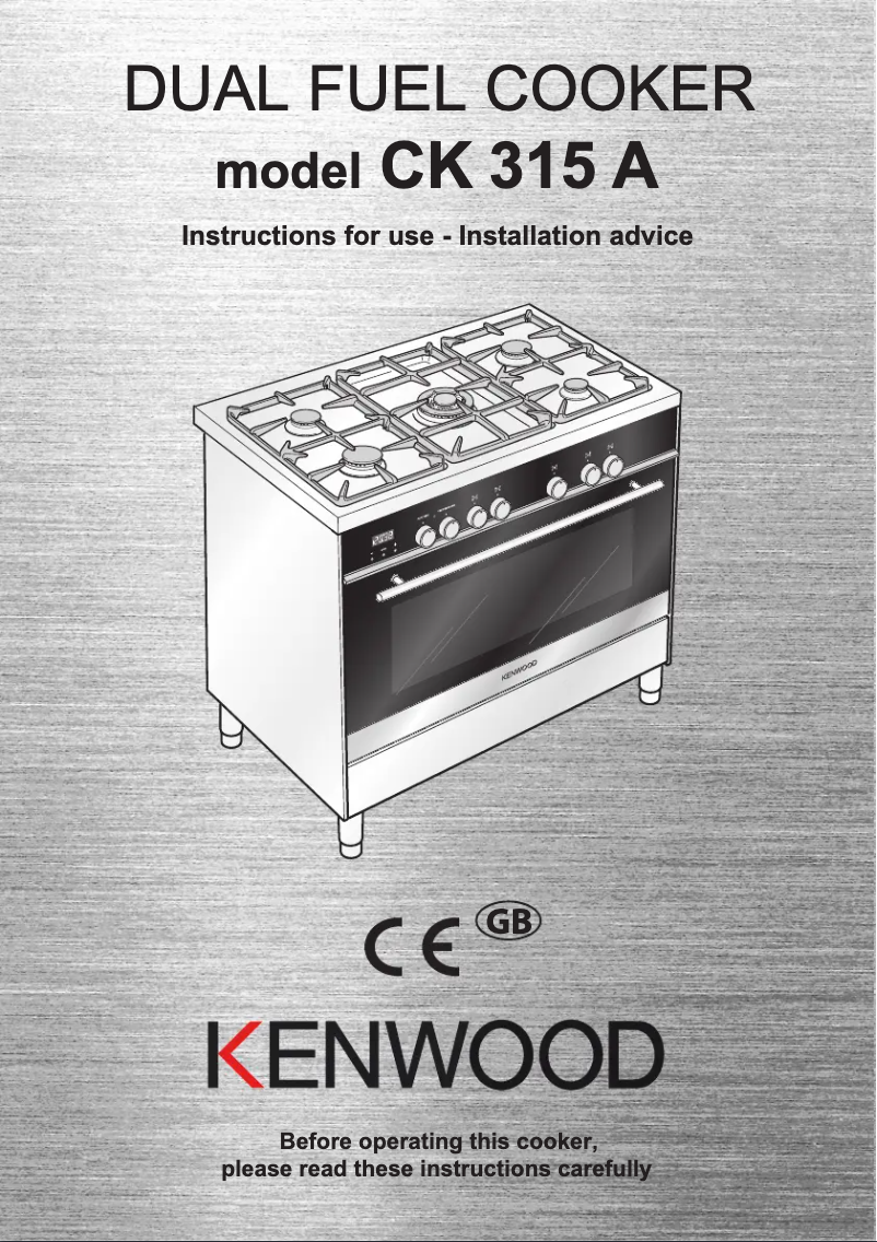 First page image of the manual for CK 315 A