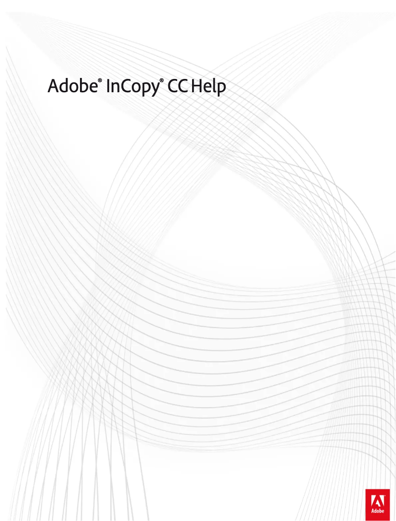 First page image of the manual for InCopy CC