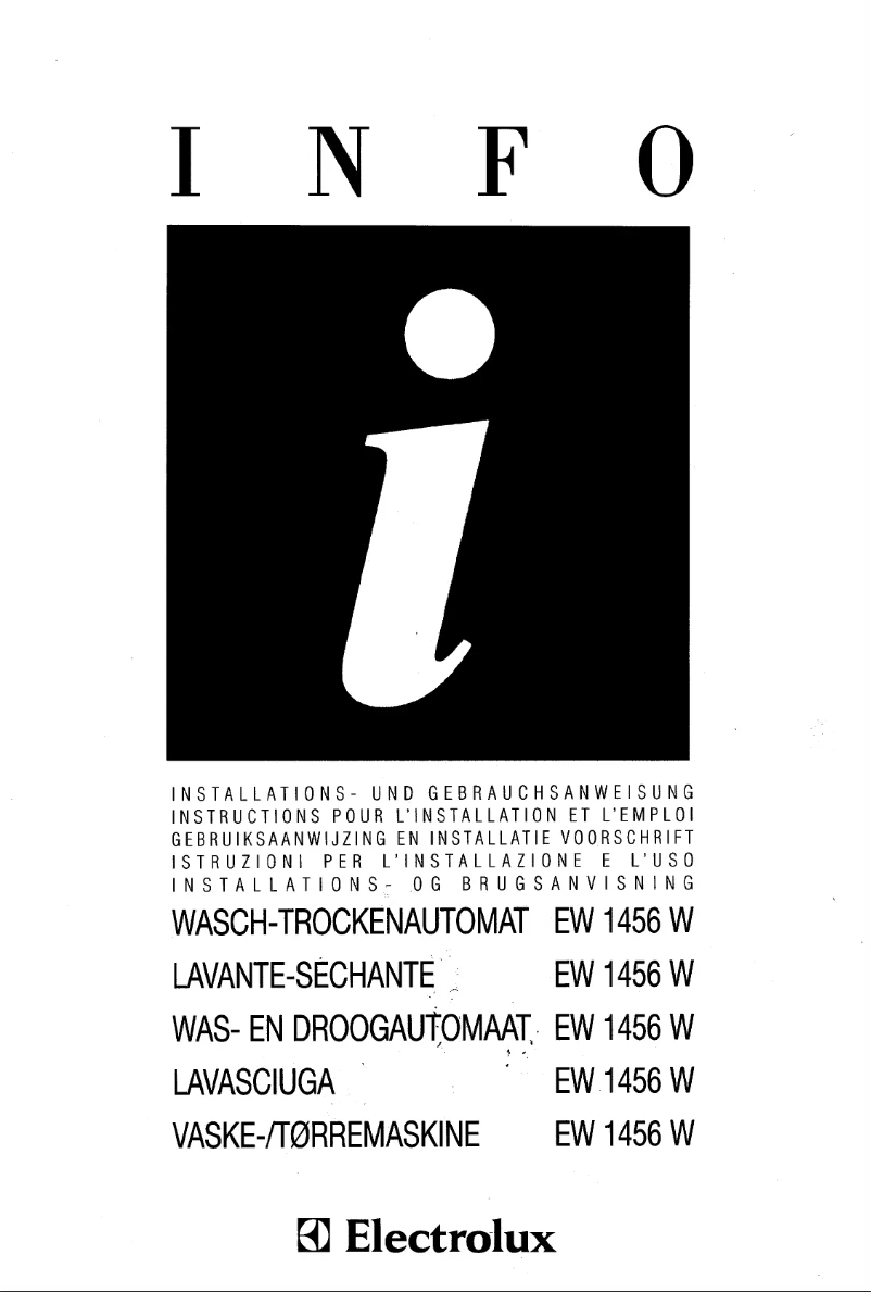 First page image of the manual for EW1456W