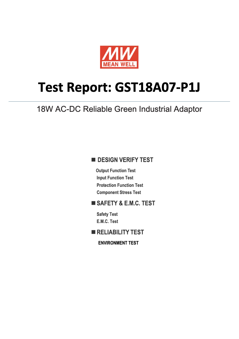 First page image of the manual for GST18A07-P1J