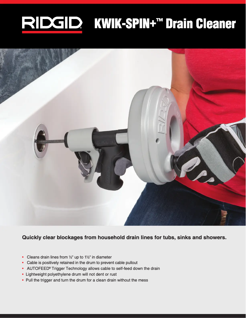 First page image of the manual for KWIK-SPIN+