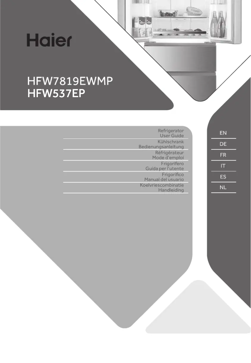 First page image of the manual for HFW537EP