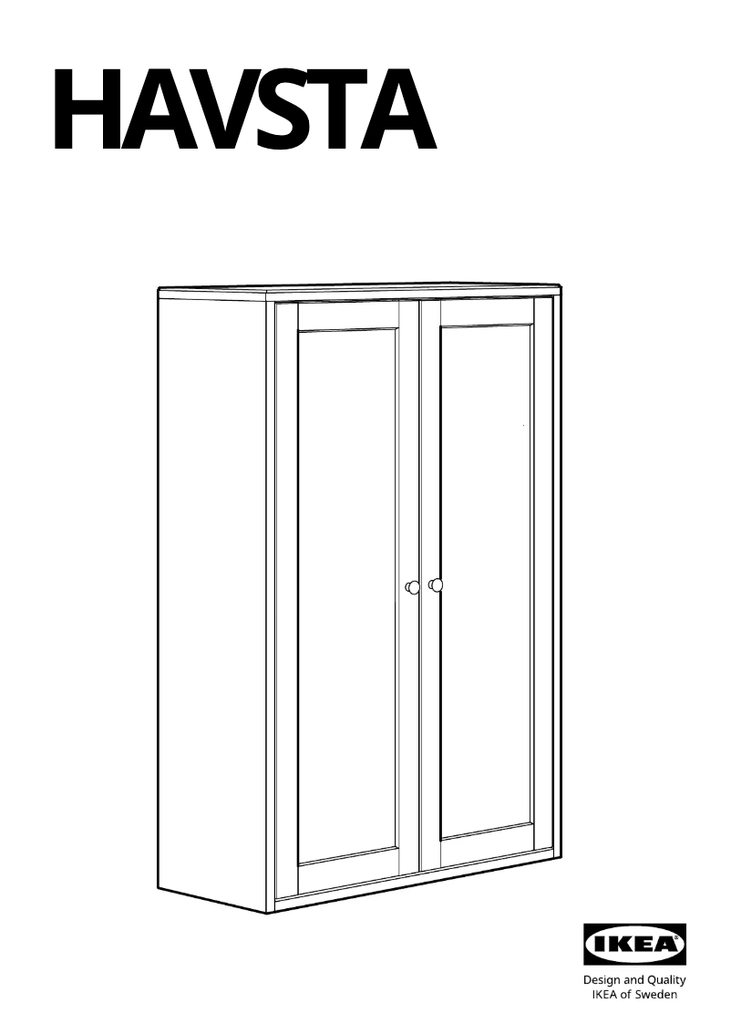 Page 1 of the manual User Manual Ikea HAVSTA 905.292.47