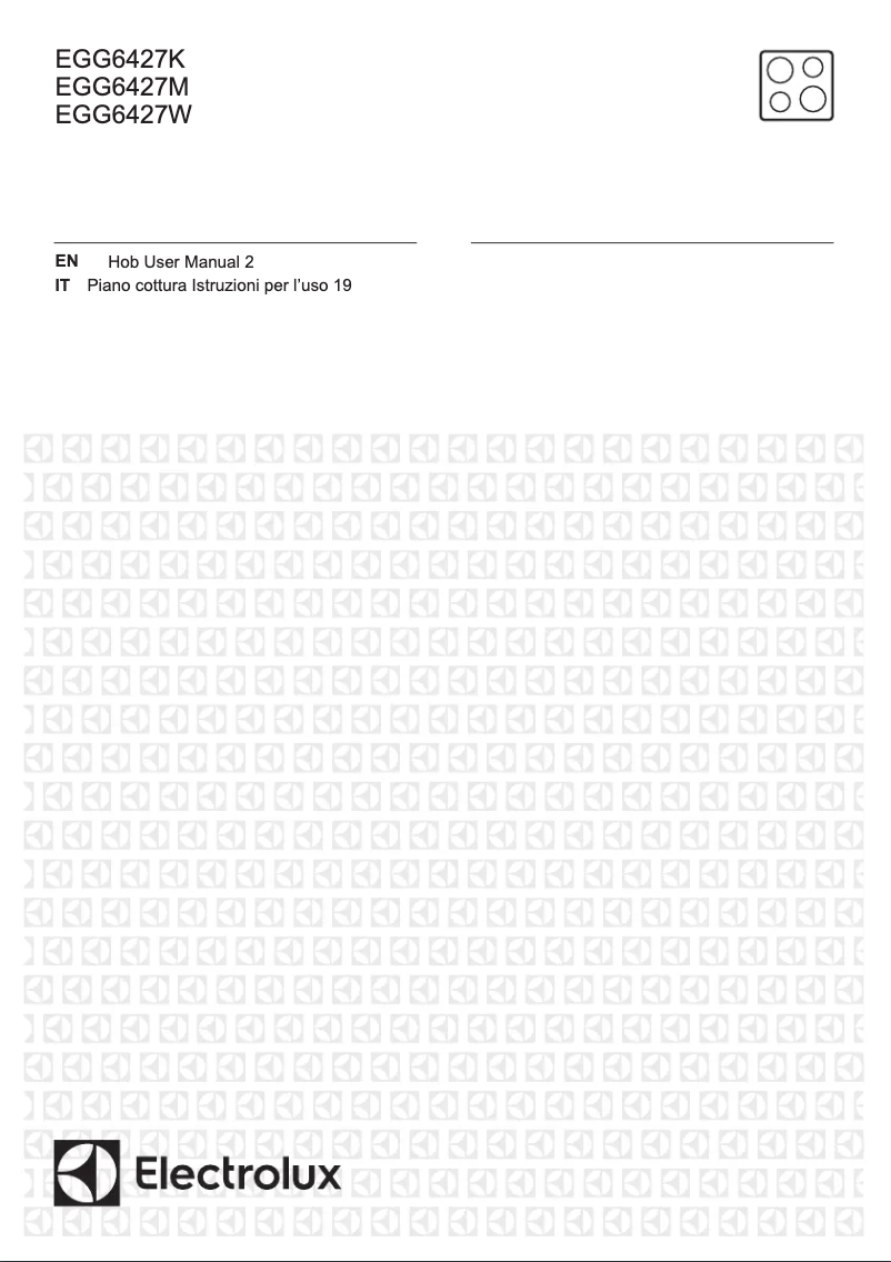 Page 1 of the manual User Manual Electrolux EGG6427K