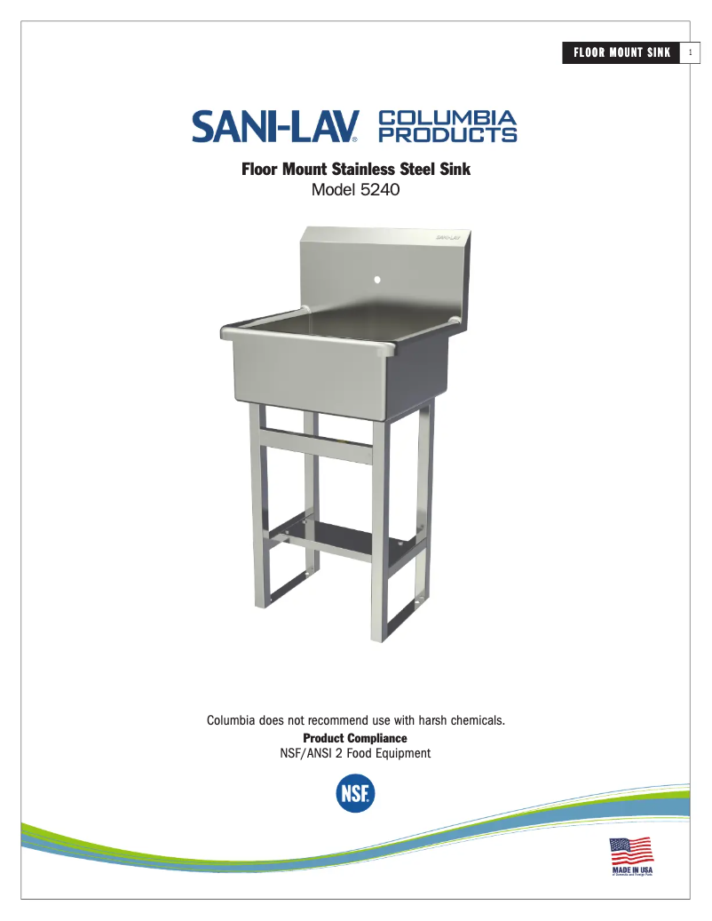 First page image of the manual for 5240