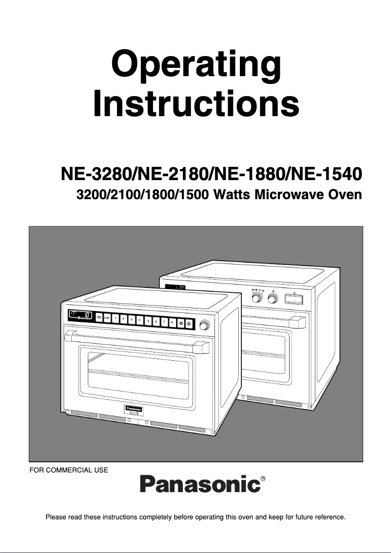 First page image of the manual for NE-1880