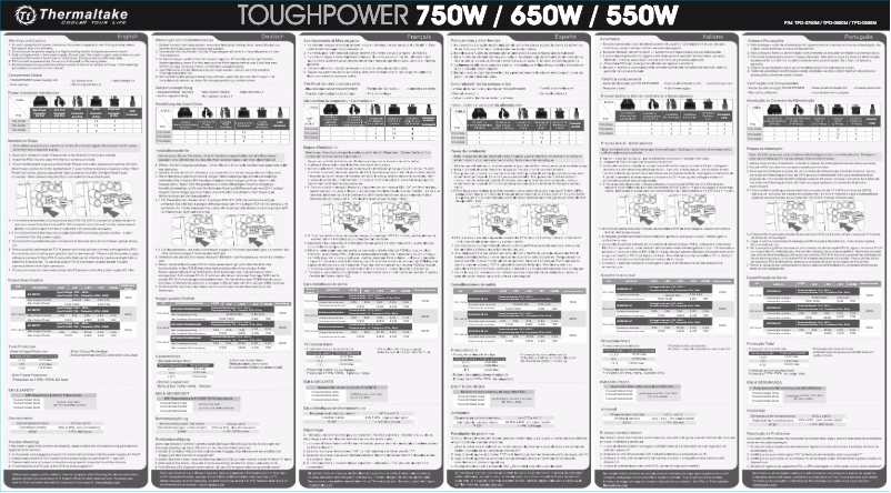 Page 1 of the manual User Manual Thermaltake Toughpower